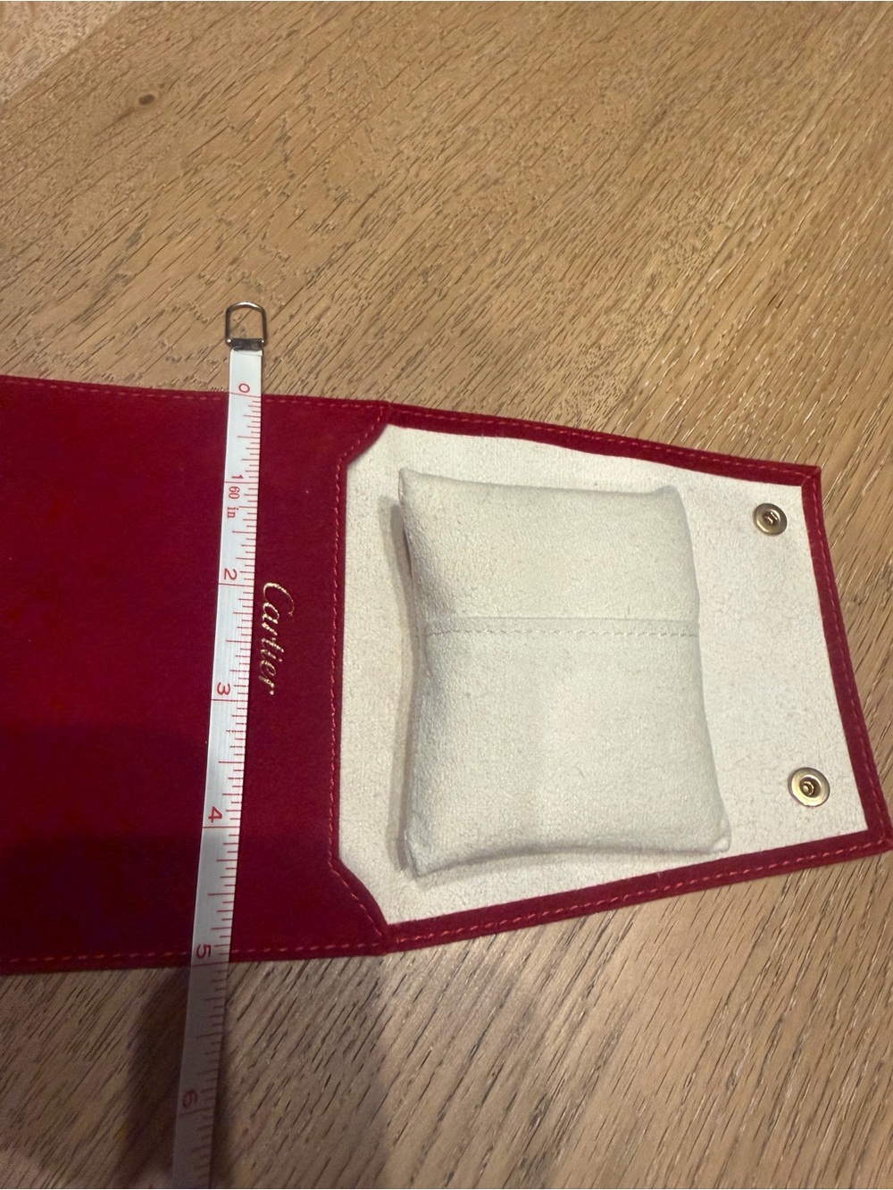 Cartier Red and Cream Leather Travel Watch Pouch - Picture 10 of 10
